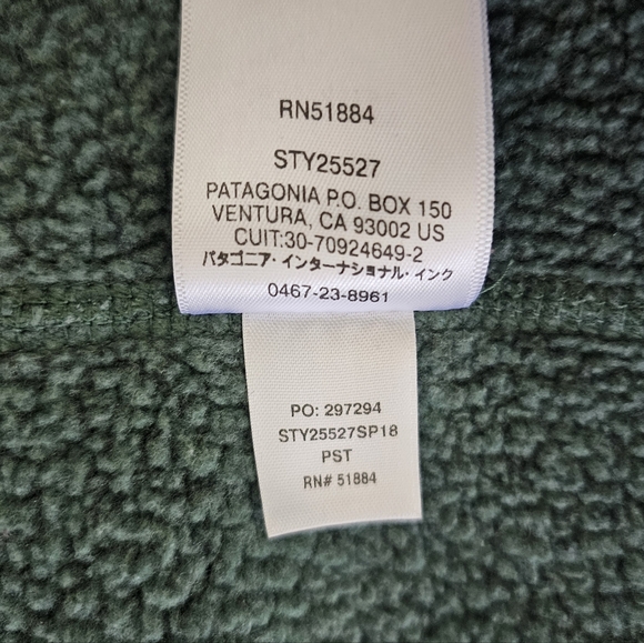 Patagonia Better Sweater Full Zip Fleece Jacket Green Size Small STY25527 - Picture 8 of 10